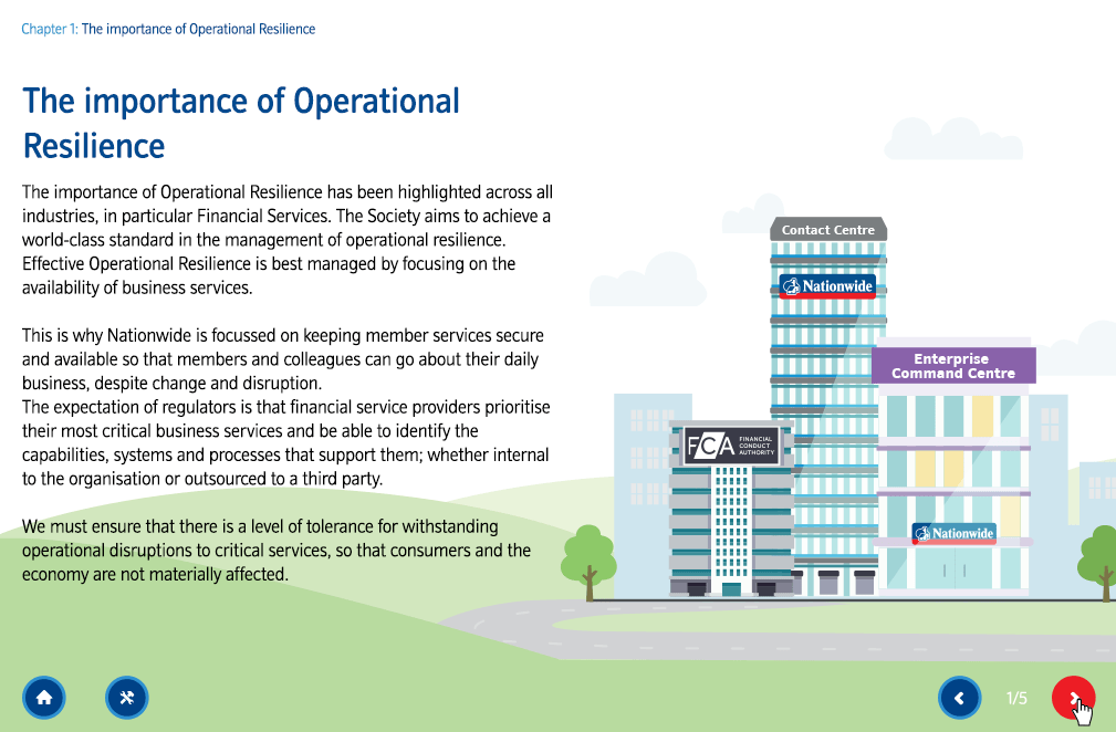 Nationwide Building Society elearning project page