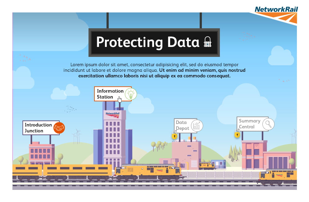 Network Rail elearning project menu