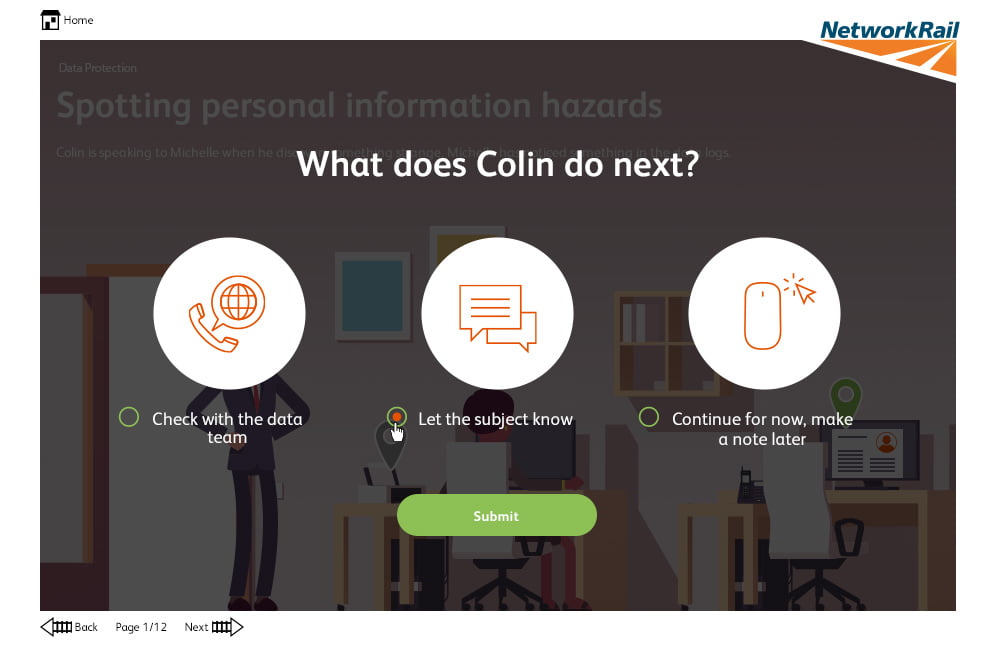 Network Rail elearning project page