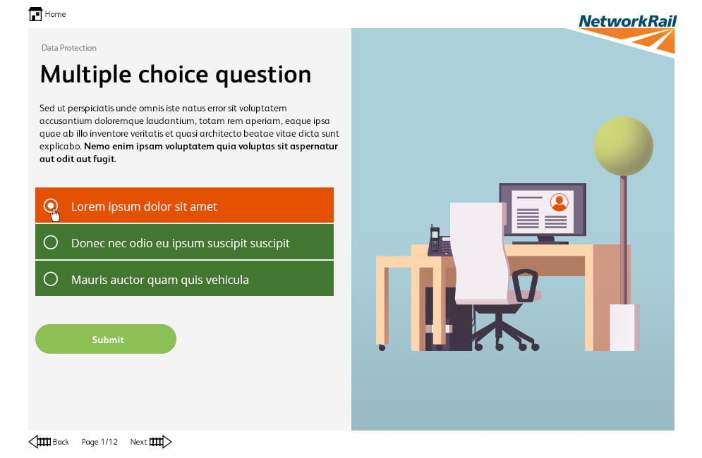 Network Rail elearning project page