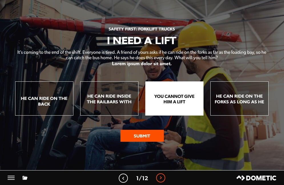 Dometic elearning project page