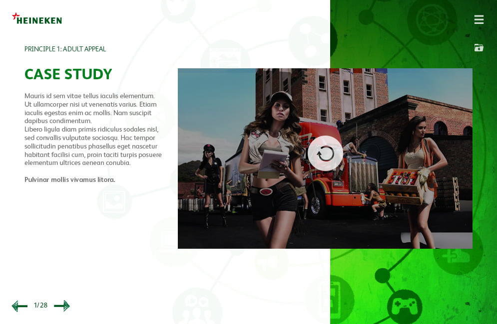 Heineken elearning project page