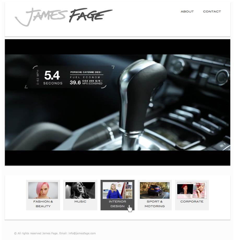 James Fage project work web page
